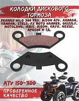 Колодки дискового тормоза FA453 ATV 300 передние  