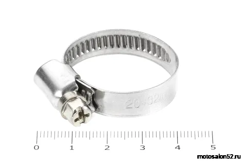 Хомут червячный 20-32/9 нерж. W2 (AISI 430) 
