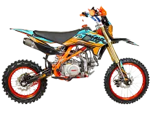 Питбайк KAYO EVOLUTION YX140EM 17/14 KRZ (механ. сцепл., эл.стартер 