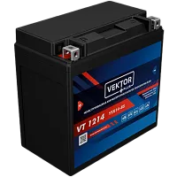АКБ VEKTOR PLUS VT1214 YTX14-BS AGM (12V 14Ah, 200A Размеры: длина 150мм, ширина 86мм, высота 140мм) 