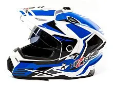 Шлем HIZER J6802 #6 (2 визора) white/blue S 
