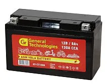 АКБ GT CT1208 YT7B-BS, YT7B-4, YT9B-BS (12V 8Ah, Размеры: длина 150мм, ширина 66мм, высота 95мм) 