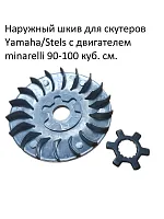 Шкив наружный переднего вариатора Yamaha JOG90 черная DONGXIN 