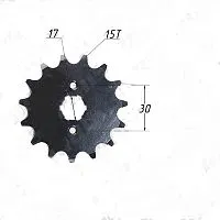 Звезда передняя (420-15Т); d-20 mm Kayo Bassic/TTR125 CN питбайк 
