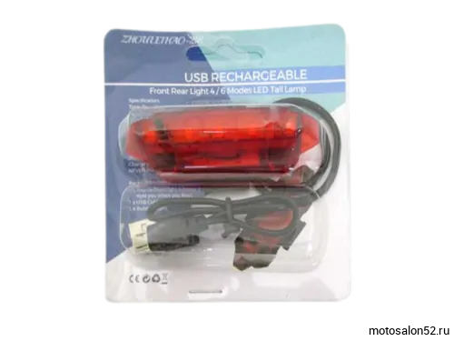 Фонарь (вело) задний usb, на подседельный штырь, 4 режима Z-218 