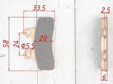 Колодки дискового тормоза FA448 #6X-TECH (less-metallic)медь 