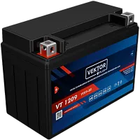 АКБ VEKTOR PLUS VT1209 YTX9-BS AGM (12V 9Ah, 135A Размеры: длина 150мм, ширина 86мм, высота 107мм) 