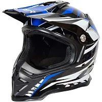 Шлем HIZER B6197 #4 black/blue/white размер M 