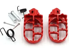 Подножка водителя (пара) KAYO KLX, CRF, TTR125, BSE, APOLLO, MX красные 