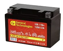 АКБ GT CT1209 YTX9-BS, YTX9 (12V 9Ah, Размеры: длина 150мм, ширина 86мм, высота 108мм) 