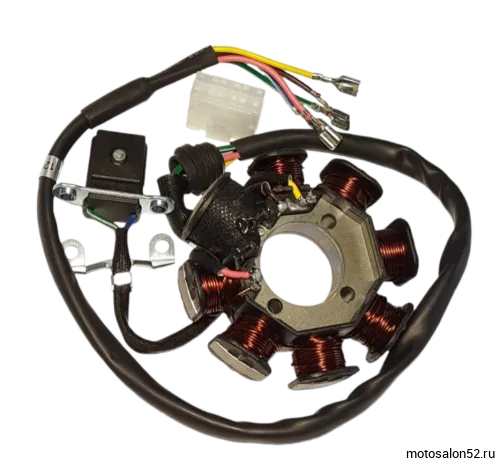 Статор генератора 157FMI, 162FMJ, 164FML, 166FMM (CG, CB) (8 кат.) (2 крепежа), 150 cm3 Racer RC150- 