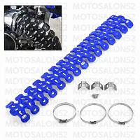 Защитная накладка глушителя (защита от ожогов) OTOM синяя 