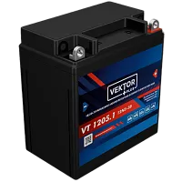 АКБ VEKTOR PLUS VT1205.1 12N5-3B AGM (12V 5Ah, 70A Размеры: длина 119мм, ширина 60мм, высота 129мм) 