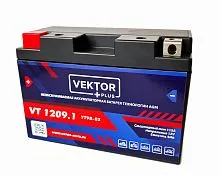 АКБ VEKTOR PLUS VT1209.1 YT9B-BS AGM (12V 9Ah, 115A Размеры: длина 151мм, ширина 71мм, высота 107мм) 