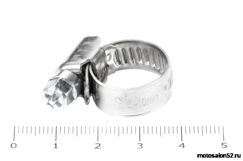 Хомут червячный 08-16/9 нерж. W2 (AISI 430) 