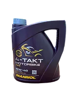 Масло 4Т MANNOL 4-TAKT Plus SAE10W40 API SL JASO MA/MA2 синтетическое 4л (М+) 