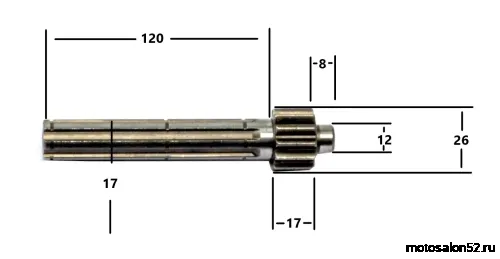 Вал первичный 152FMH 
