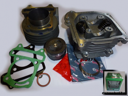 Поршневая 139 QMB d-50.00 p-13 поршень с тефлоновым покрытием+головка цилиндра 4-такт.скутер FDF