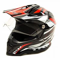Шлем HIZER 6197-1 #2 black/red/white S