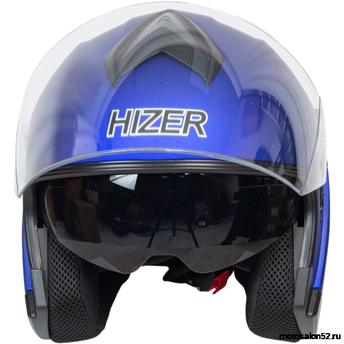 Шлем HIZER J232 #2 matte/blue (2 визора) размер S  фото 7