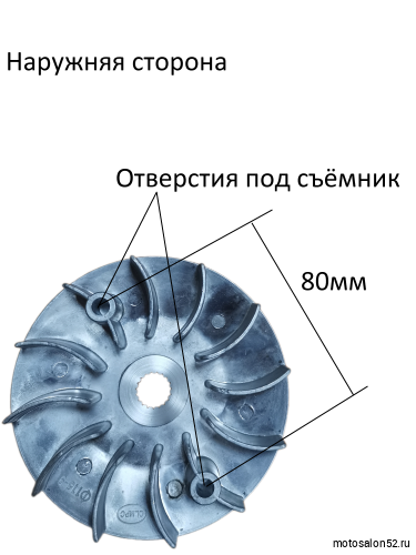 Шкив наружный переднего вариатора 157QMJ FDF фото 2