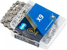 Цепь велосипедная 116 звеньев, КМС X9, 1/2"х11/128 ",  9 скоростей, с замком 9R/CL566R 