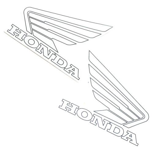 фото наклейка (10*11 )эмблема (Honda white)