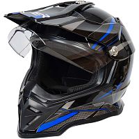 Шлем HIZER B6197-1 #6 black/blue размер S 