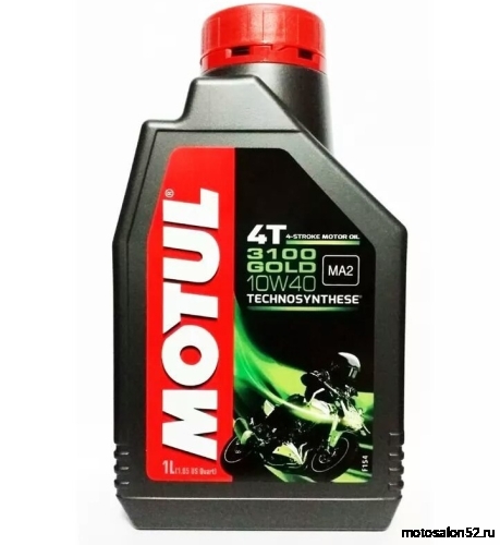 Масло 4Т Motul 3100 SAE10w-40 Gold API SL/SG JASO MA2 TECHNOSYNTHESE® 1л 