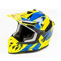 Шлем GTX 633 #1 FLUO YELLOW/BLUE размер M 