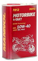 Масло 4Т MANNOL 4-TAKT Plus SAE10W40 API SL JASO MA/MA2 синтетическое 1л