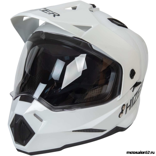 Шлем HIZER J6802 #2 white (2 визора) размер S 
