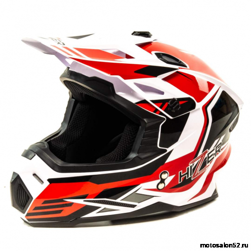 Шлем HIZER J6801 #5 white/red размер M