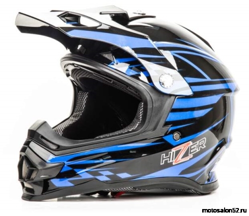 Шлем HIZER 6196 #2 black/blue XL 