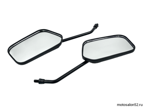 Зеркала d-8 прямоугольное черное плоское (043)  