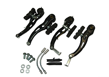 Тормоз V-brake передний+задний, сталь, рамки 110мм, черный 