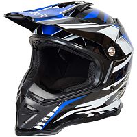 Шлем HIZER B6197 #4 black/blue/white размер M 