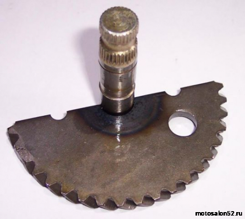 Сектор зубчатый кикстартера (полумесяц) 139 QMB колесо R12 L=70 mm FDF