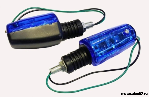 Поворотник рез.ножка малый (синее стекло) Поворотник рез.ножка малый (синее стекло)