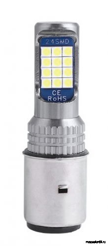 Лампа фары H6/BA20D LED 24SMD 800LM