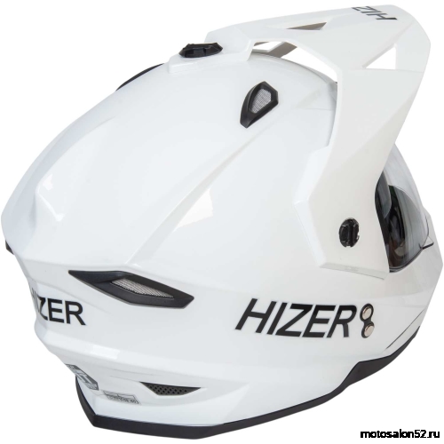 Шлем HIZER J6802 #2 white (2 визора) размер S  фото 12