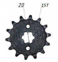 Звезда передняя (530-15Т); d-20mm 157FMI,163FML,166FMM (CG,CB125-250) ML