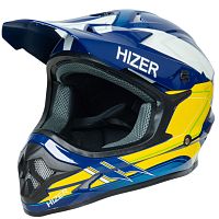 Шлем HIZER J6805 #3 yellow/blue размер M 
