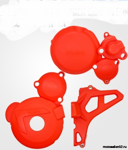 Крышки защитные на двигатель ZS NB300 Regulmoto (Красный) Крышки защитные на двигатель ZS NB300 Regulmoto (Красный)