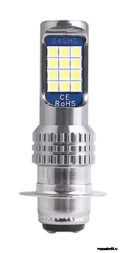 Лампа фары P15D LED 24SMD 800LM 