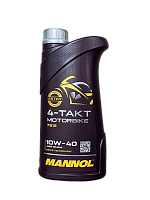 Масло 4Т MANNOL 4-TAKT Plus SAE10W40 API SL JASO MA/MA2 синтетическое 1л (М+) 