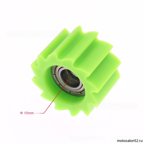 Ролик успокоителя приводной цепи для мотоциклов 10 мм зеленый CN 