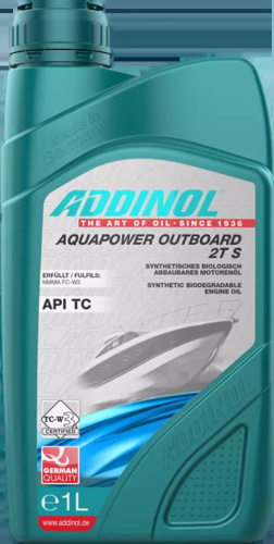 фото Масло 2Т ADDINOL Aquapower Outboard синтетическое 1л