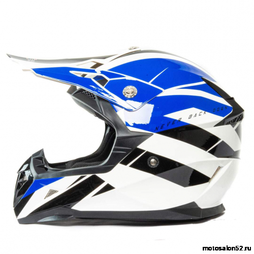Шлем HIZER 915 #8 white/blue/black L