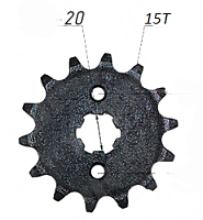 Звезда передняя (530-15Т); d-20mm 157FMI,163FML,166FMM (CG,CB125-250) ML 